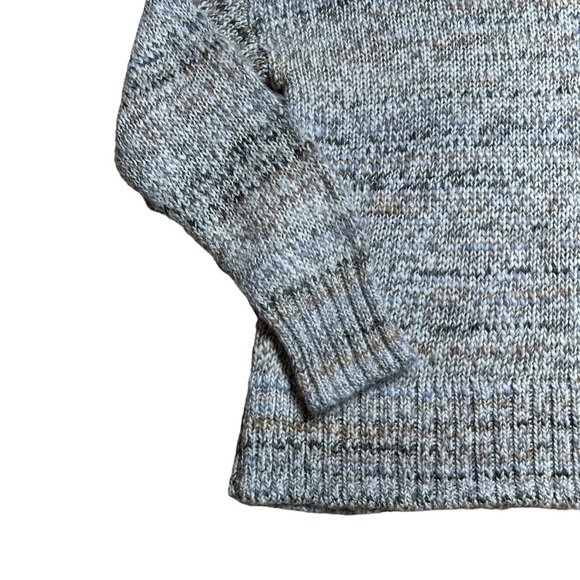 Chelsea28 Grey Stripped Striped Turtleneck Knit Sweater | U.S. Woman’s Medium - Picture 5 of 9